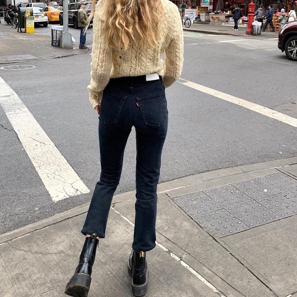 Re/Done Levis High Rise Ankle Crop Jean